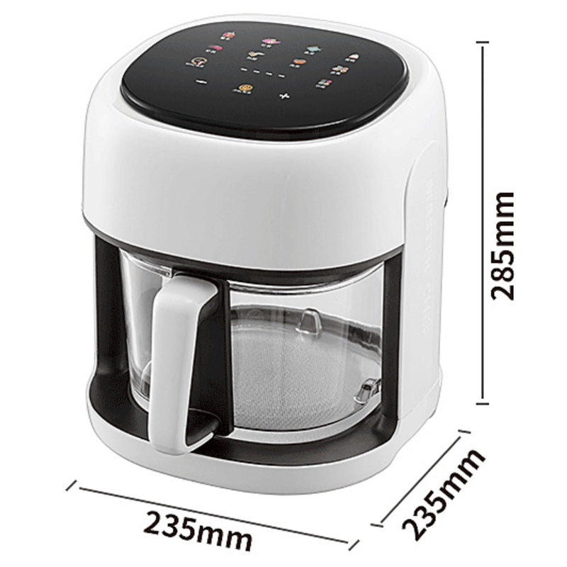 Smart Electric Air Fryer - Large Capacity Oil-Free Convection Oven with Viewable Window for Healthy Cooking