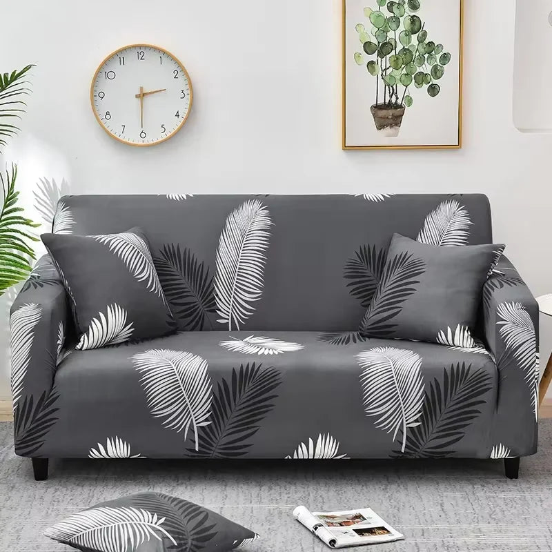 1Pc Flower Printed Elastic Sofa Cover | Antidirty Spandex Furniture Protector 