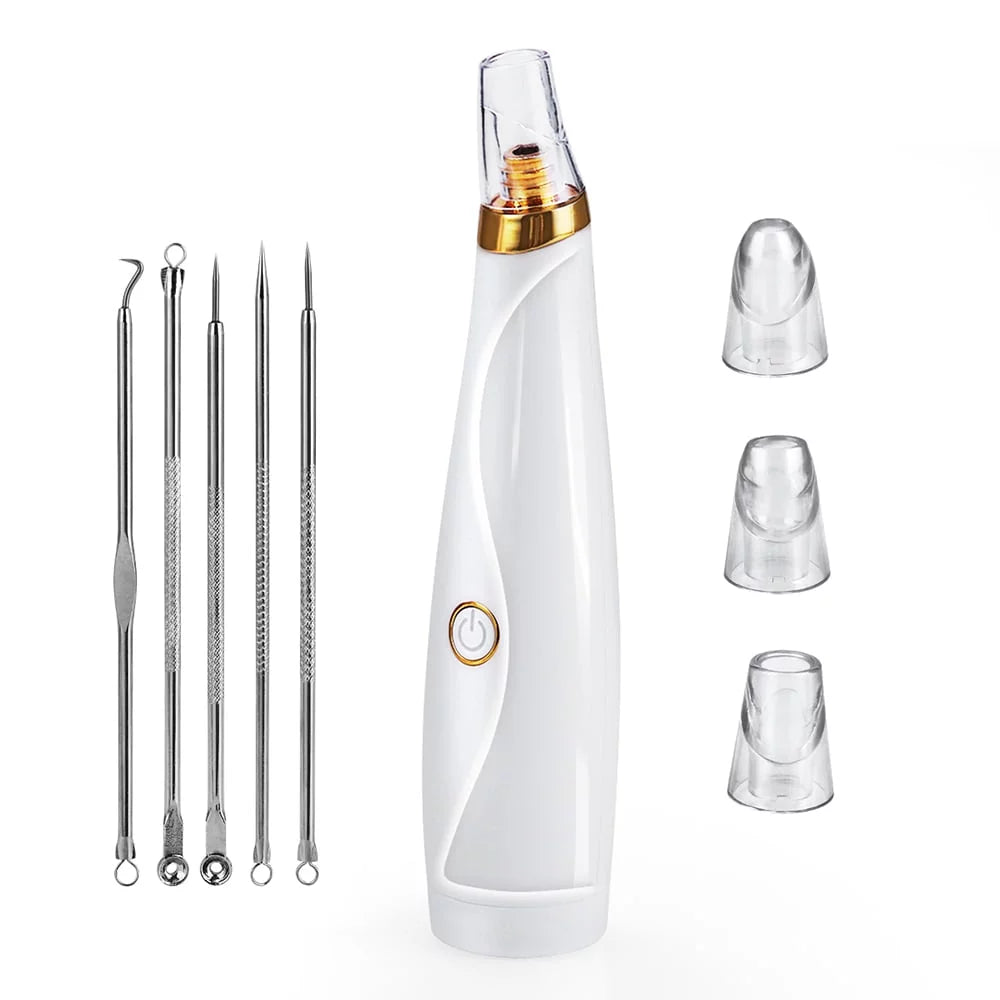 Blackhead Remover Pore Vacuum & Curved Acne Extractor Kit | Deep Clean & Clear Skin