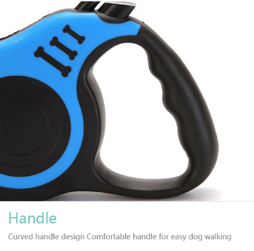 16.5FT Automatic Retractable Dog Leash – Durable Pet Collar Walking Lead