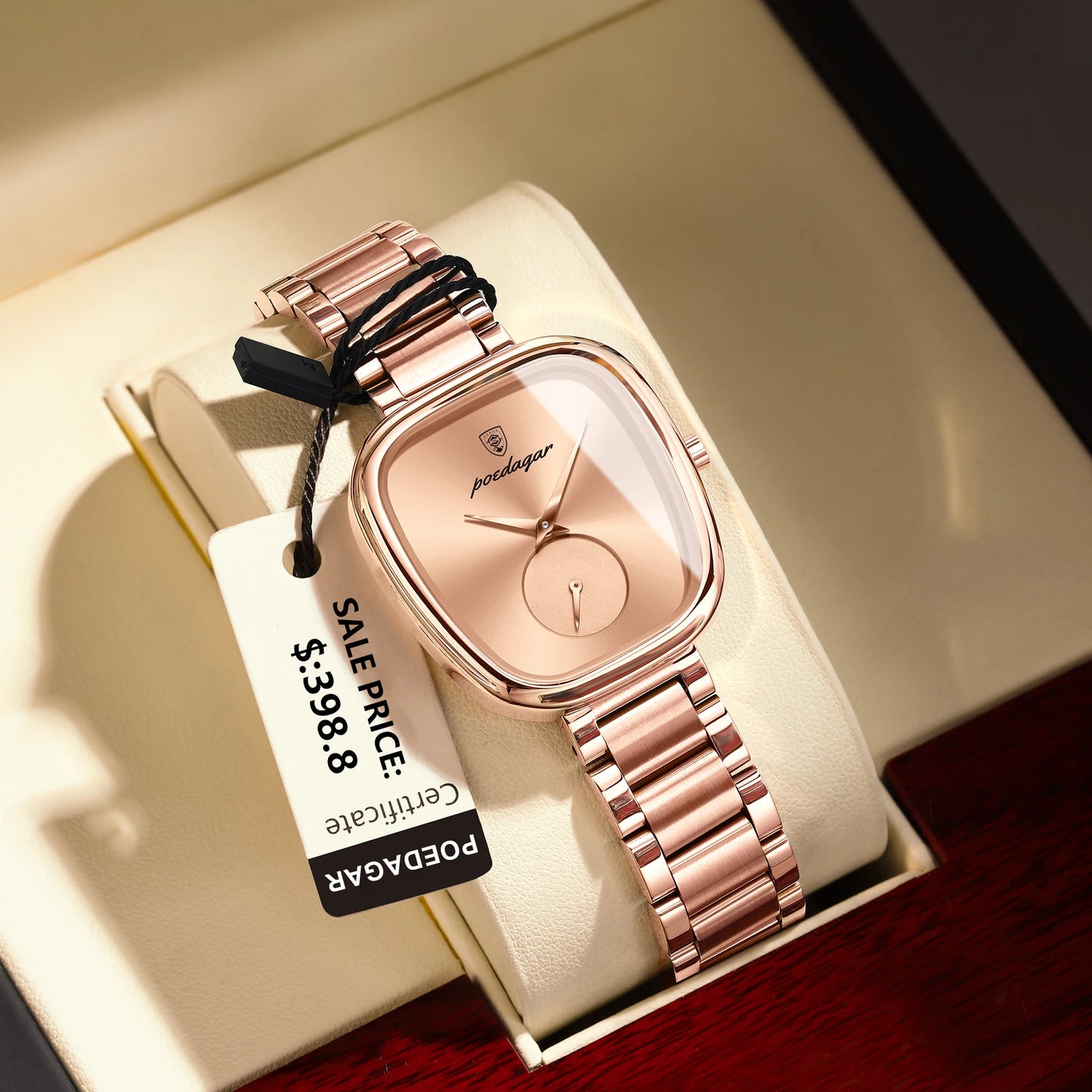 Elegant Female Luxury Quartz Watch – Waterproof Stainless Steel Ladies Timepiece