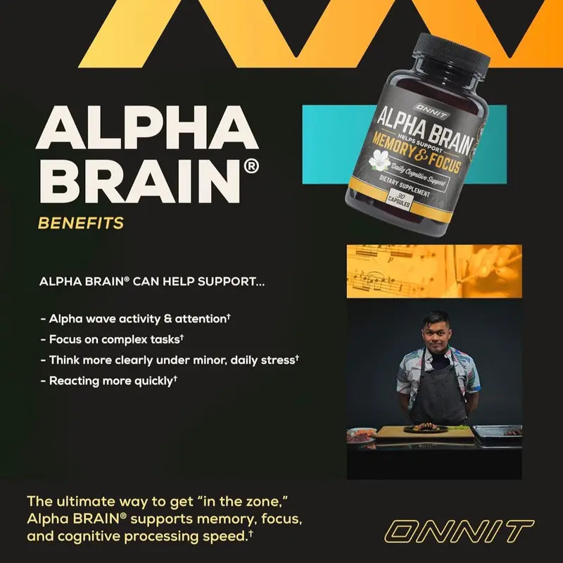 Alpha Brain (30 Count, Pack of 1) Supplement Edible Fitness Dietary Healthcare Natural Optimum