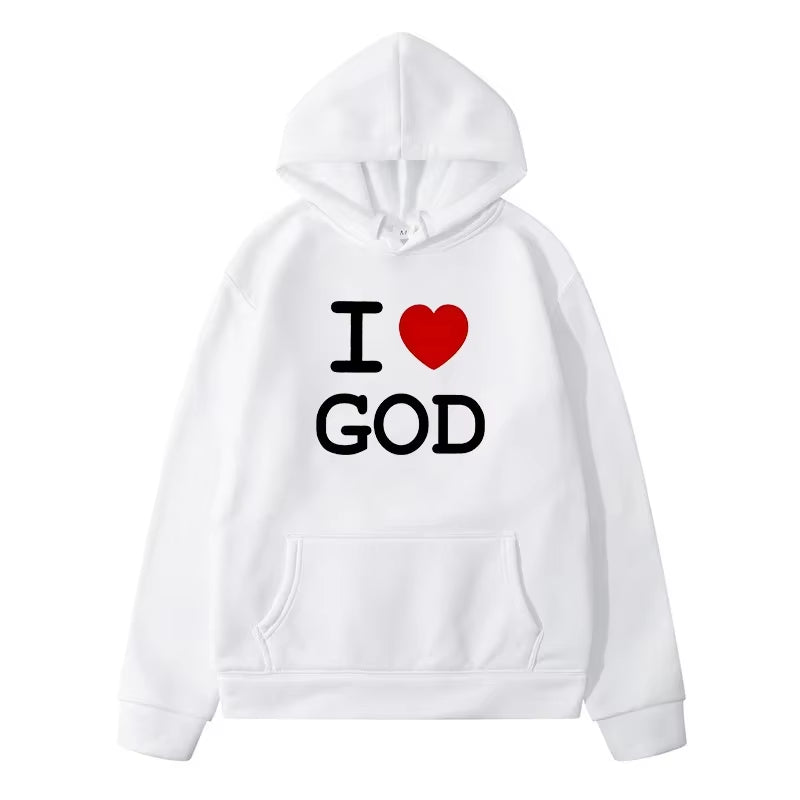 I Love God Hoodie – Letter Printed Unisex Sweatshirt for Men & Women | New Trend in Hoodies & Sweatshirts