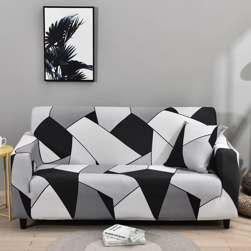 1Pc Flower Printed Elastic Sofa Cover | Antidirty Spandex Furniture Protector 