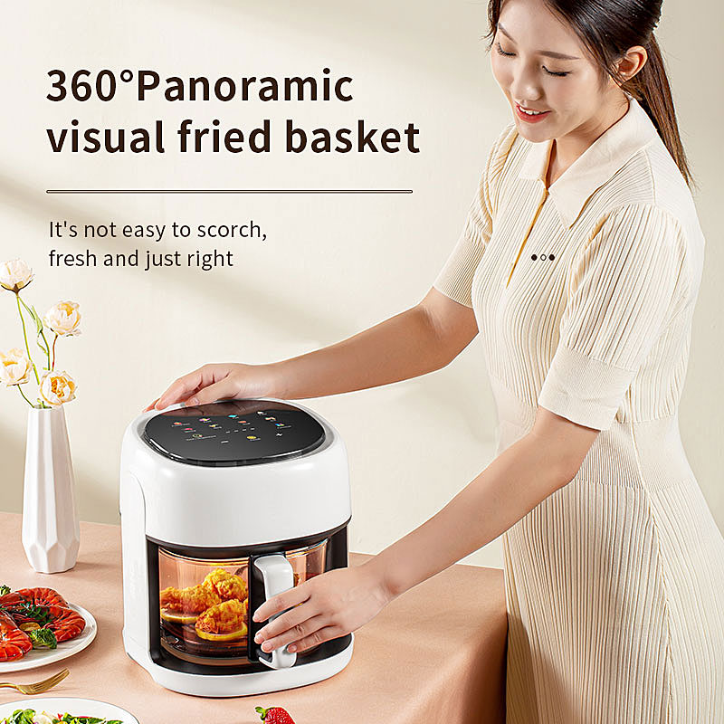 Smart Electric Air Fryer - Large Capacity Oil-Free Convection Oven with Viewable Window for Healthy Cooking