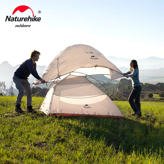 Nature Hike Upgraded Cloud Up 2 Ultralight Tent - 20D Free-Standing 2-Person Camping Tent with Free Mat