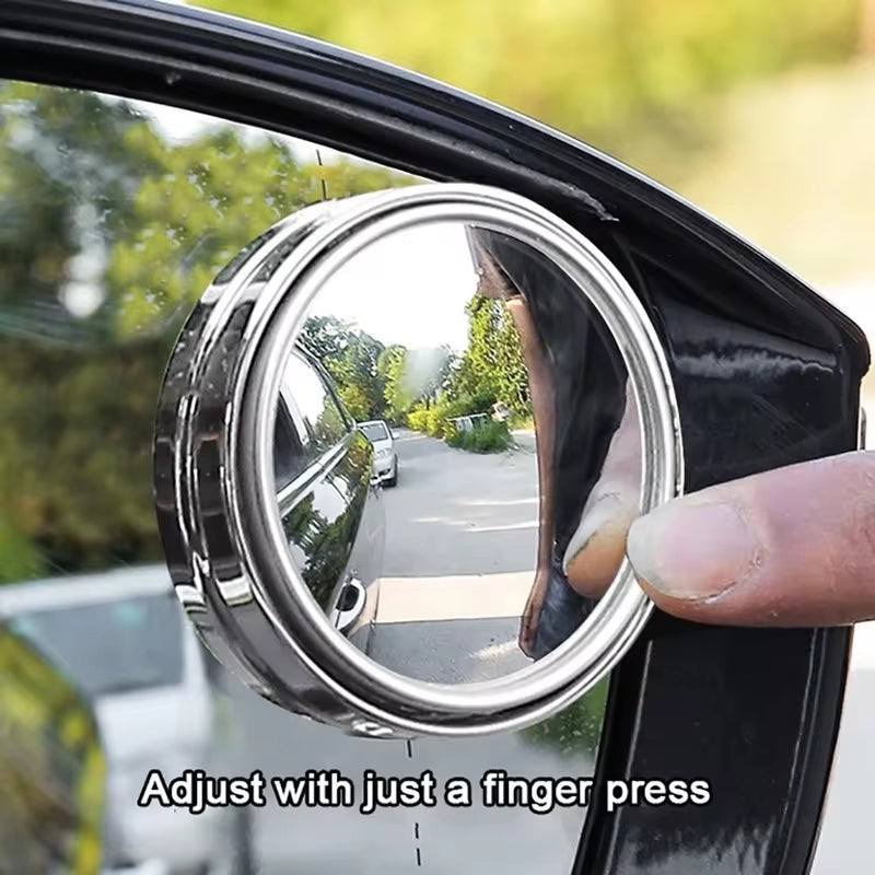 2Pcs 360° Adjustable Blind Spot Mirrors | Wide Angle Convex Rearview Mirrors for Car Reversing