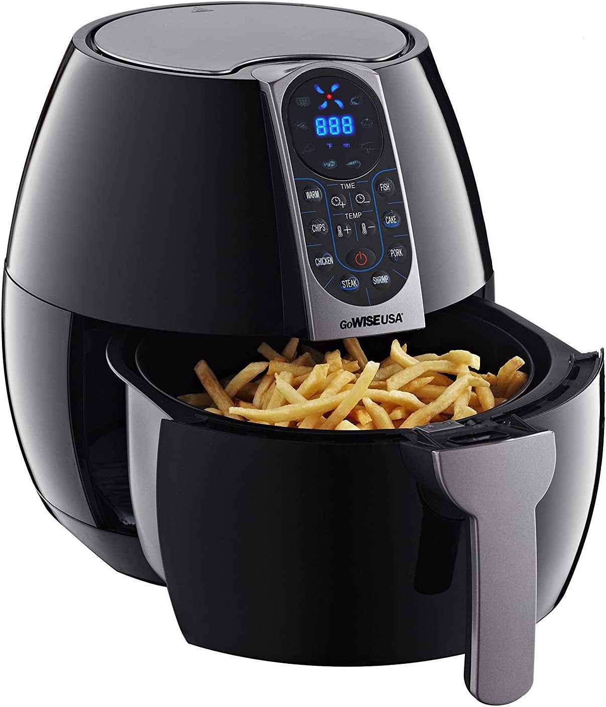 3.7-Quart Programmable Air Fryer with 8 Cooking Presets | GW22638 - Black | Healthier Cooking & Crisp Results