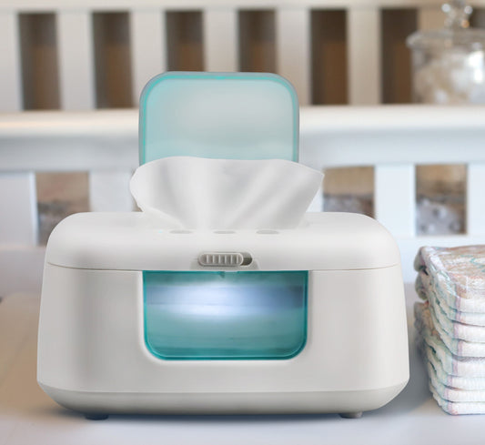 Baby Wipe Warmer & Dispenser with LED Changing Light and On/Off Switch