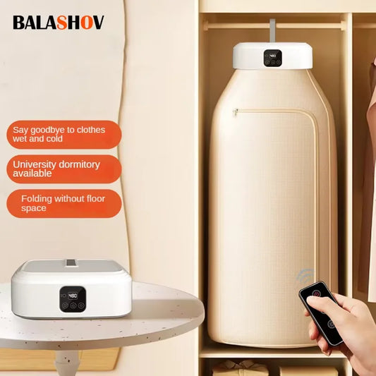 Remote Control Electric Clothes Dryer | Multifunctional Warm Air Laundry Dryer with Timer | Home Cabinet Floor Machine