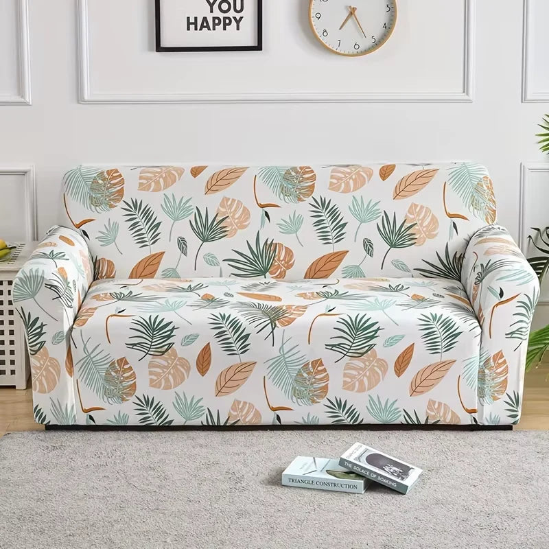 1Pc Flower Printed Elastic Sofa Cover | Antidirty Spandex Furniture Protector 