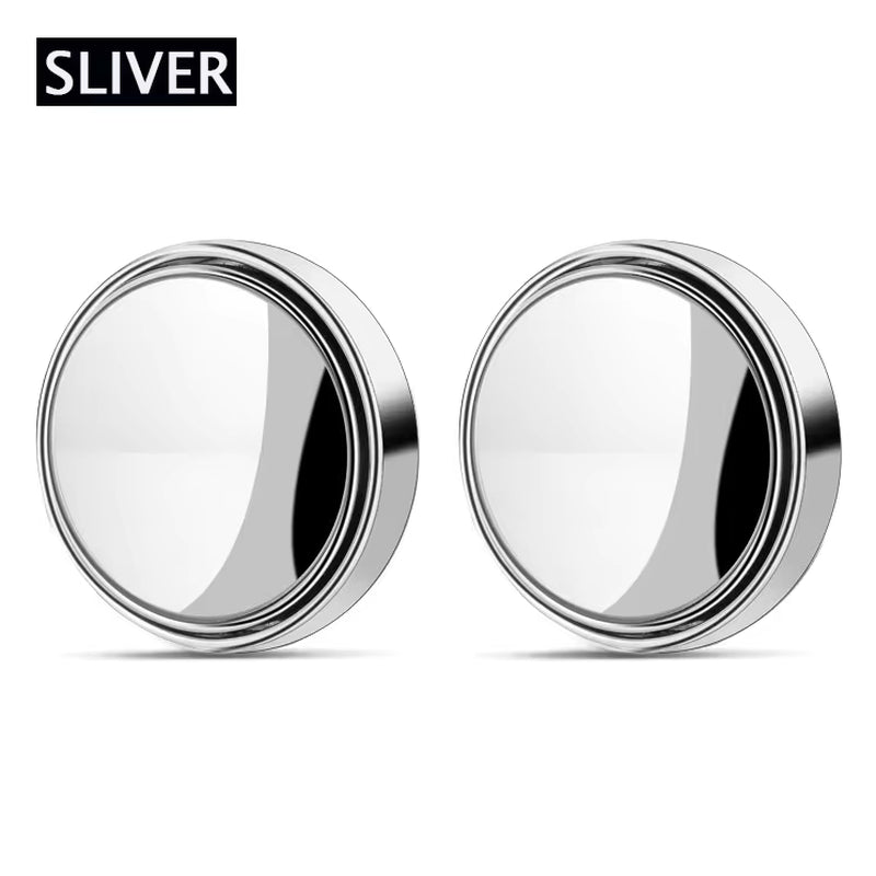 2Pcs 360° Adjustable Blind Spot Mirrors | Wide Angle Convex Rearview Mirrors for Car Reversing