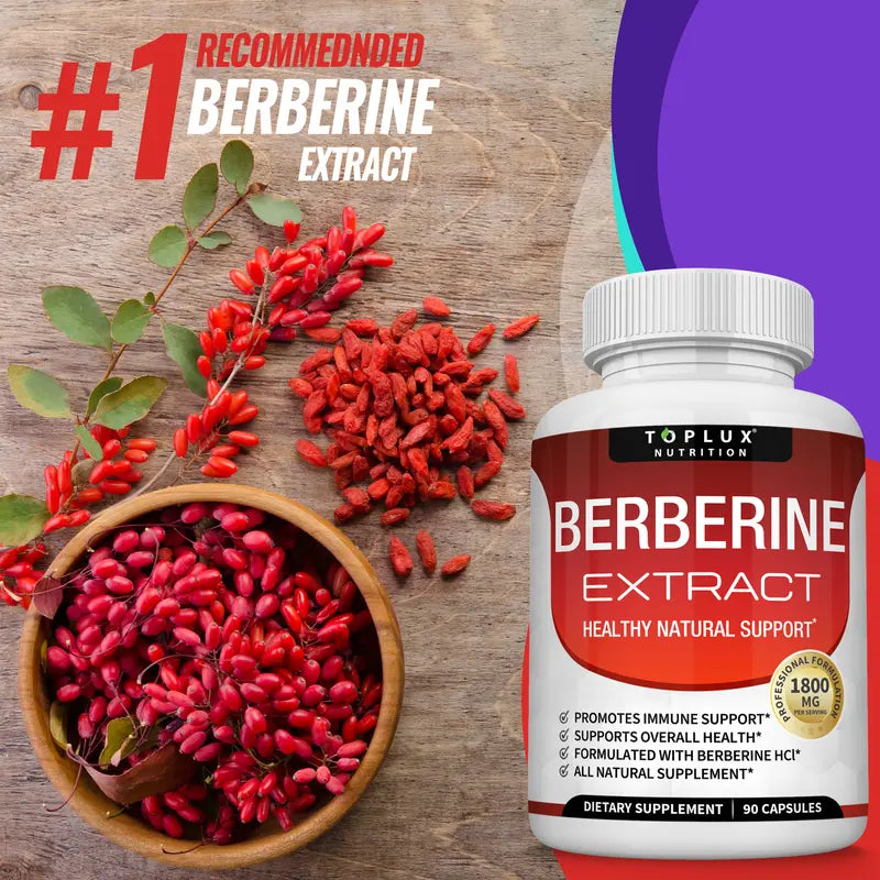 Berberine Supplement 1800mg HCl – Powerful Support for Metabolic & Heart Health