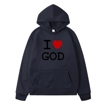 I Love God Hoodie – Letter Printed Unisex Sweatshirt for Men & Women | New Trend in Hoodies & Sweatshirts