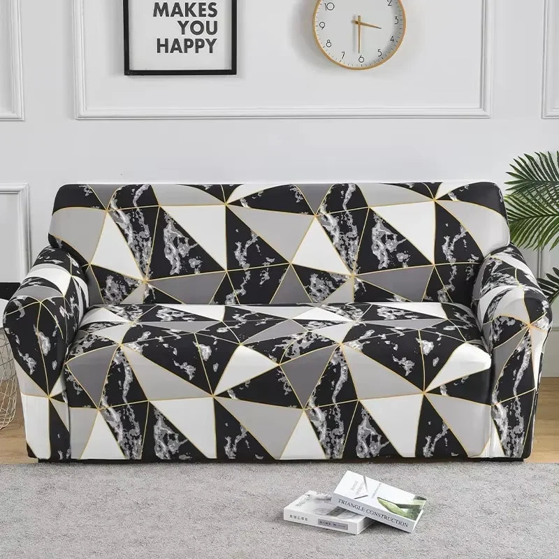 1Pc Flower Printed Elastic Sofa Cover | Antidirty Spandex Furniture Protector 