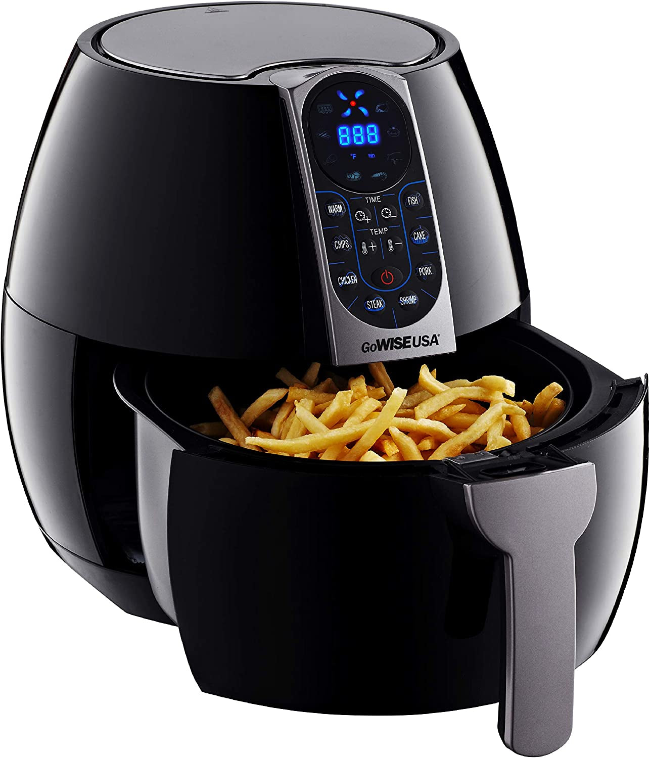 3.7-Quart Programmable Air Fryer with 8 Cooking Presets | GW22638 - Black | Healthier Cooking & Crisp Results